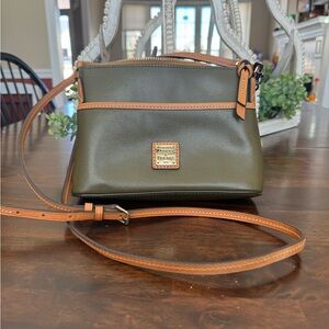 NWOT Dooney & Bourke Olive Green Ginger Pebble Crossbody Bag